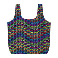 Decorative Ornamental Abstract Wave Full Print Recycle Bag (l)