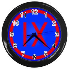 United States Army 9th Mission Support Command Shoulder Sleeve Insignia Wall Clock (black) by abbeyz71