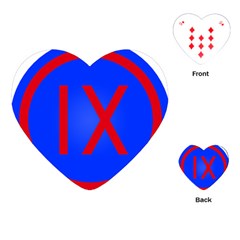 United States Army 9th Mission Support Command Shoulder Sleeve Insignia Playing Cards (heart) by abbeyz71