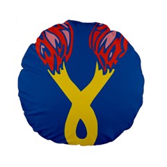 United States Army 196th Infantry Brigade Shoulder Sleeve Insignia Standard 15  Premium Flano Round Cushions by abbeyz71