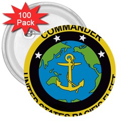 Seal Of Commander Of United States Pacific Fleet 3  Buttons (100 Pack)  by abbeyz71