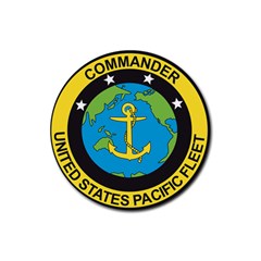 Seal Of Commander Of United States Pacific Fleet Rubber Coaster (round)  by abbeyz71