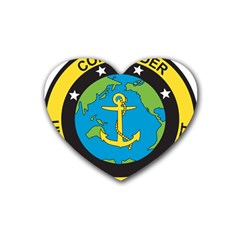 Seal Of Commander Of United States Pacific Fleet Heart Coaster (4 Pack)  by abbeyz71