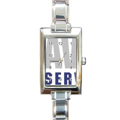 Logo Of United States Navy Reserve Rectangle Italian Charm Watch by abbeyz71