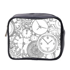 Time Goes On Mini Toiletries Bag (two Sides) by JezebelDesignsStudio