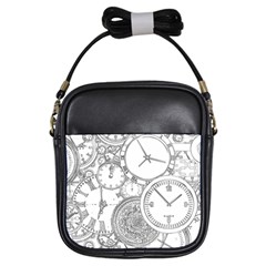 Time Goes On Girls Sling Bag by JezebelDesignsStudio