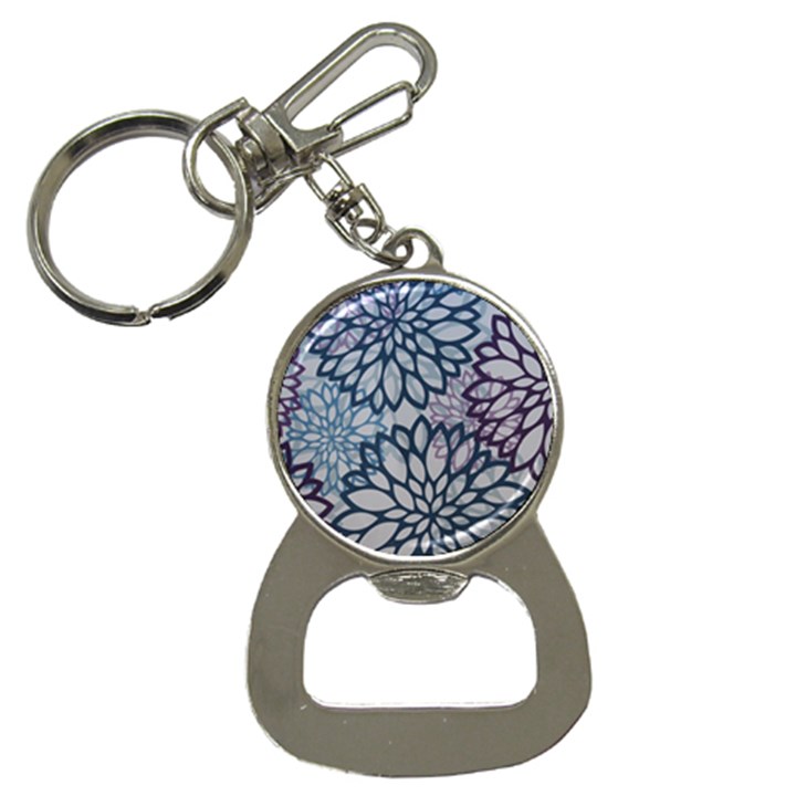 Modern Floral Pop Bottle Opener Key Chains