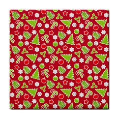 Christmas Paper Scrapbooking Pattern Tile Coasters