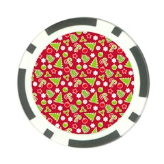 Christmas Paper Scrapbooking Pattern Poker Chip Card Guard (10 Pack)