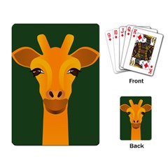 Giraffe Animals Zoo Playing Cards Single Design by Mariart