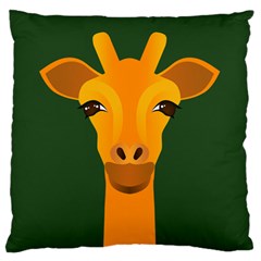 Giraffe Animals Zoo Large Flano Cushion Case (one Side)