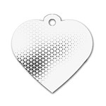 Geometric Abstraction Pattern Dog Tag Heart (Two Sides) Back