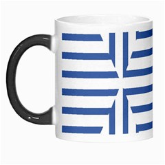 Geometric Shapes Stripes Blue Morph Mugs by Mariart