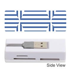 Geometric Shapes Stripes Blue Memory Card Reader (stick) by Mariart