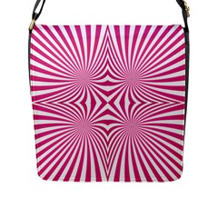 Hypnotic Psychedelic Abstract Ray Flap Closure Messenger Bag (l)