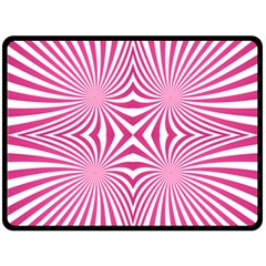 Hypnotic Psychedelic Abstract Ray Double Sided Fleece Blanket (large) 
