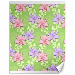 Lily Flowers Green Plant Canvas 12  X 16 