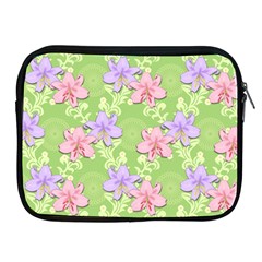 Lily Flowers Green Plant Apple Ipad 2/3/4 Zipper Cases