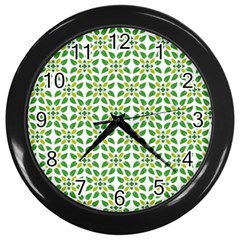 Leaf Leaves Flora Wall Clock (black)