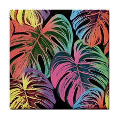 Leaves Tropical Jungle Pattern Tile Coasters by Alisyart