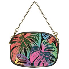 Leaves Tropical Jungle Pattern Chain Purse (one Side)
