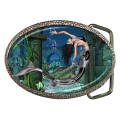 Wonderful Mermaid In The Deep Ocean Belt Buckles by FantasyWorld7