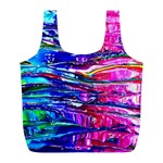 Paint Splatter - Rainbow Full Print Recycle Bag (L) Back