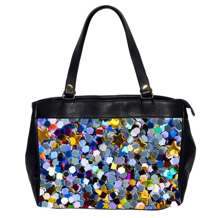 New Years Shimmer - Eco -Glitter Oversize Office Handbag (2 Sides)