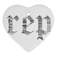 Taylor Swift Heart Ornament (Two Sides)