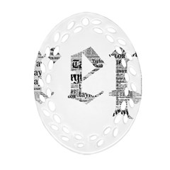 Taylor Swift Oval Filigree Ornament (two Sides)