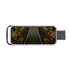 Fractal Hexagon Geometry Hexagonal Portable Usb Flash (two Sides) by Mariart