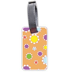 Floral Flowers Retro Luggage Tags (one Side) 
