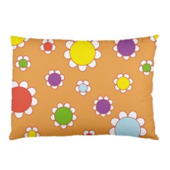 Floral Flowers Retro Pillow Case (two Sides)