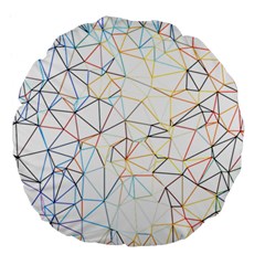 Geometric Pattern Abstract Shape Large 18  Premium Flano Round Cushions