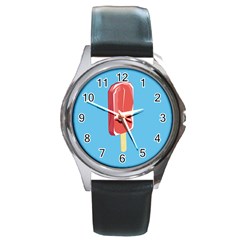 Ice Cream Round Metal Watch