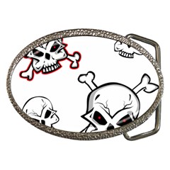 Illustration Vector Skull Belt Buckles