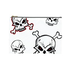 Illustration Vector Skull Cosmetic Bag (large) by Mariart