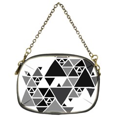 Gray Triangle Puzzle Chain Purse (one Side) by Mariart