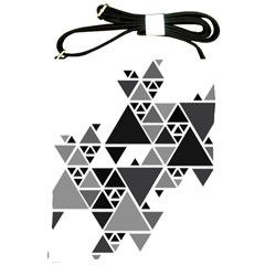 Gray Triangle Puzzle Shoulder Sling Bag by Mariart