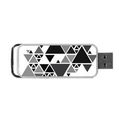 Gray Triangle Puzzle Portable Usb Flash (one Side)