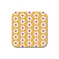 Hexagon Honeycomb Rubber Square Coaster (4 Pack) 