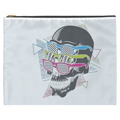 Illustration Skull Rainbow Cosmetic Bag (xxxl) by Mariart
