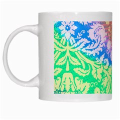 Hippie Fabric Background Tie Dye White Mugs