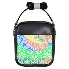Hippie Fabric Background Tie Dye Girls Sling Bag by Mariart