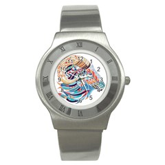 Goat Sheep Ethnic Stainless Steel Watch by Mariart