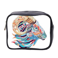 Goat Sheep Ethnic Mini Toiletries Bag (two Sides) by Mariart