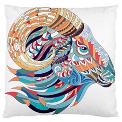 Goat Sheep Ethnic Large Cushion Case (one Side) by Mariart