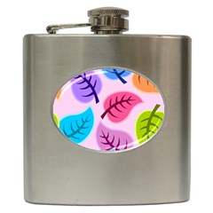 Leaves Background Beautiful Hip Flask (6 Oz)