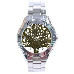 Leaf Tree Stainless Steel Analogue Watch