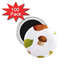 Leaves Mushrooms 1.75  Magnets (100 pack) 